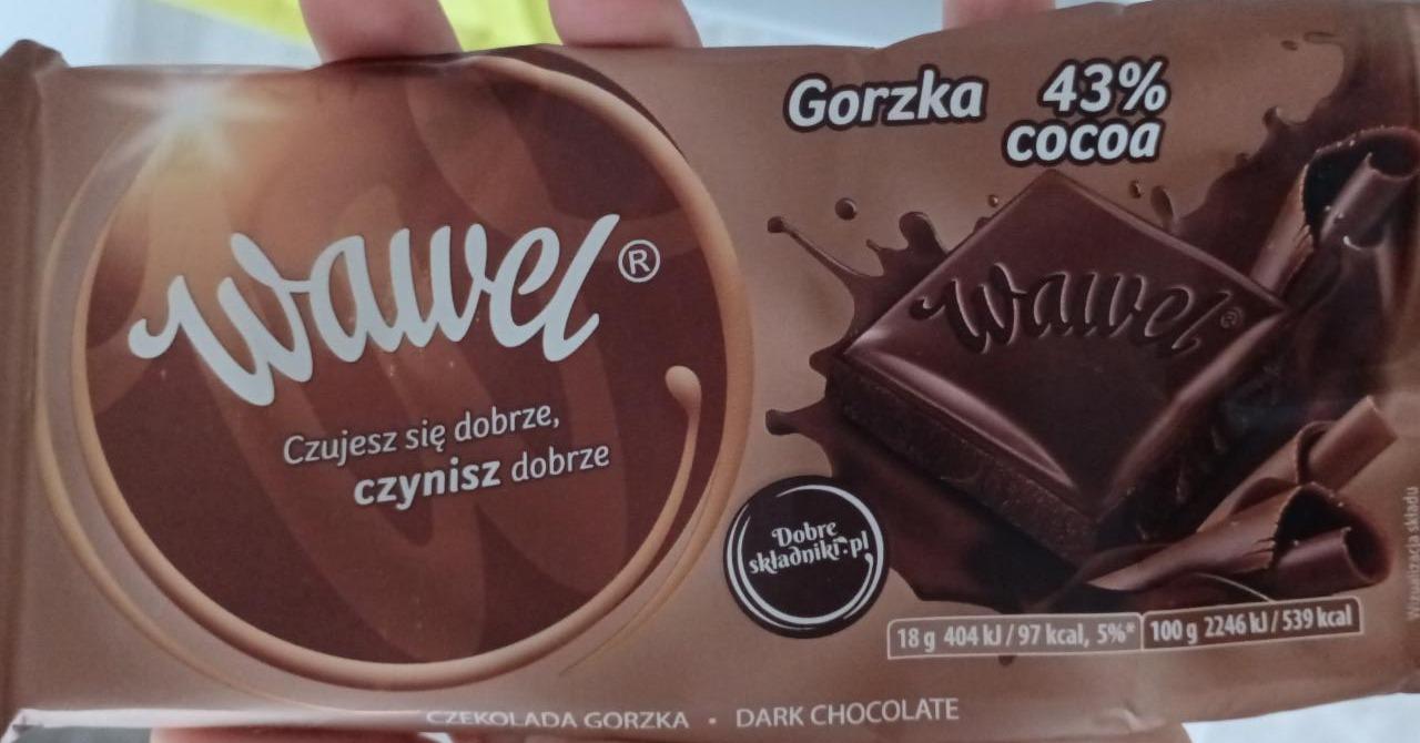Fotografie - Gorzka 43% cocoa Wawel