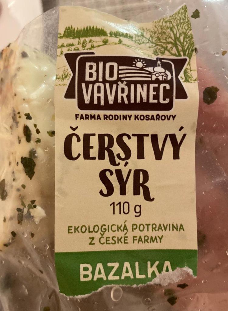 Fotografie - Čerstvý sýr bazalka Bio Vavřinec