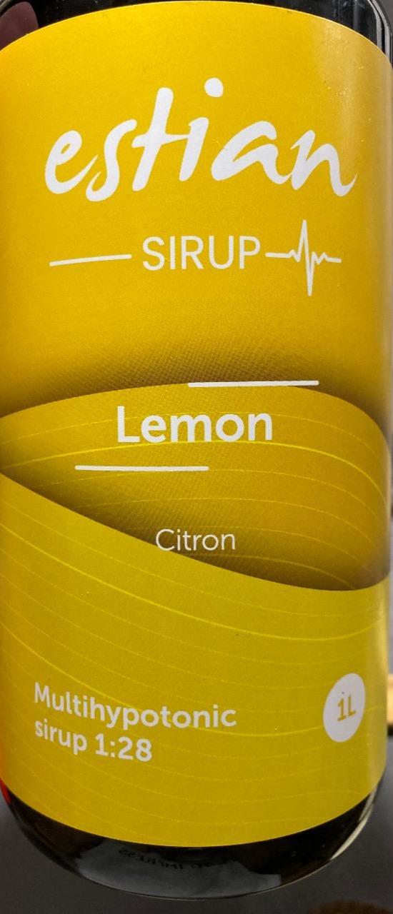 Fotografie - sirup Citron nápojový koncentrát k přípravě nápoje obohacený o komplex vitaminů a minerálů estian