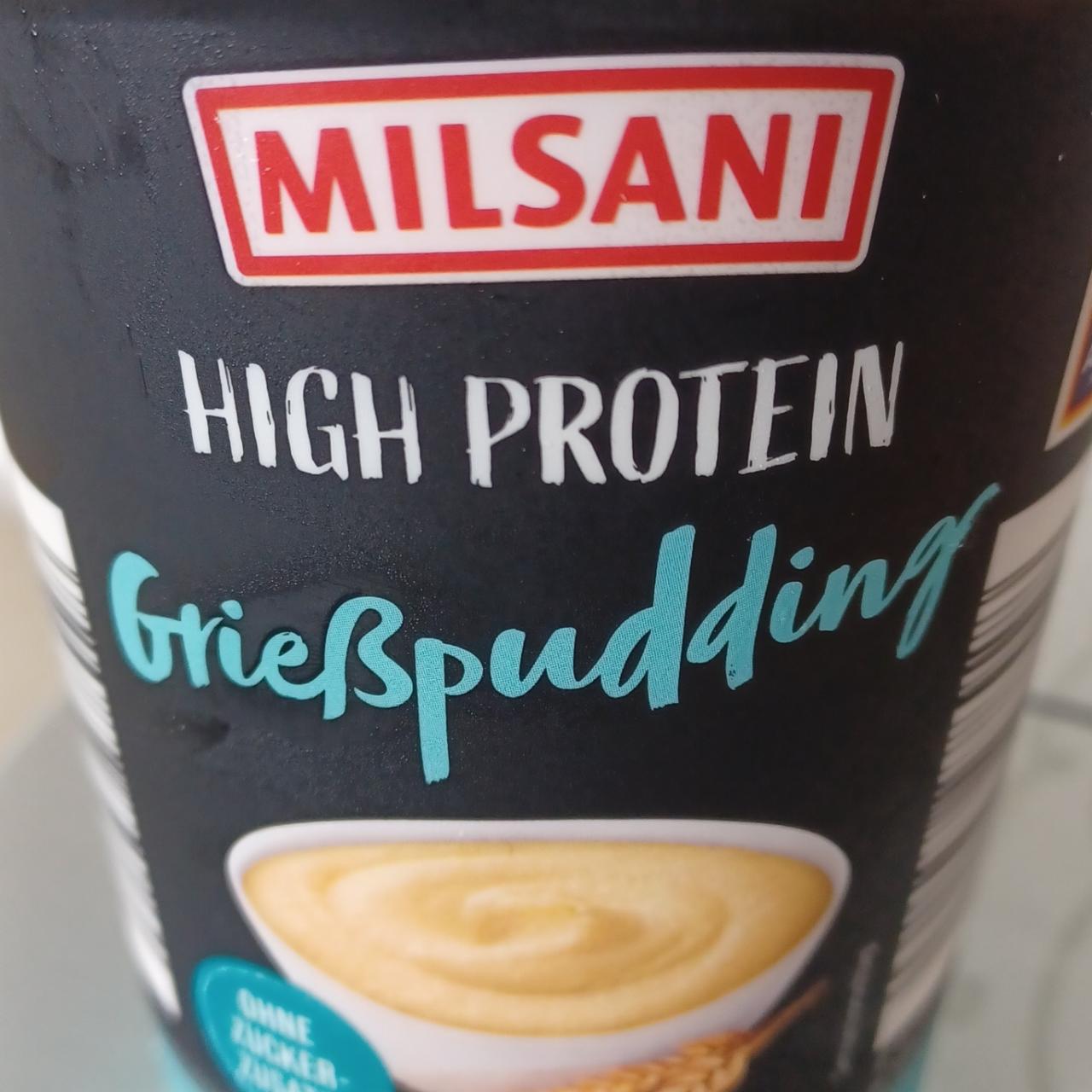 Fotografie - High Protein Grießpudding Pur Milsani