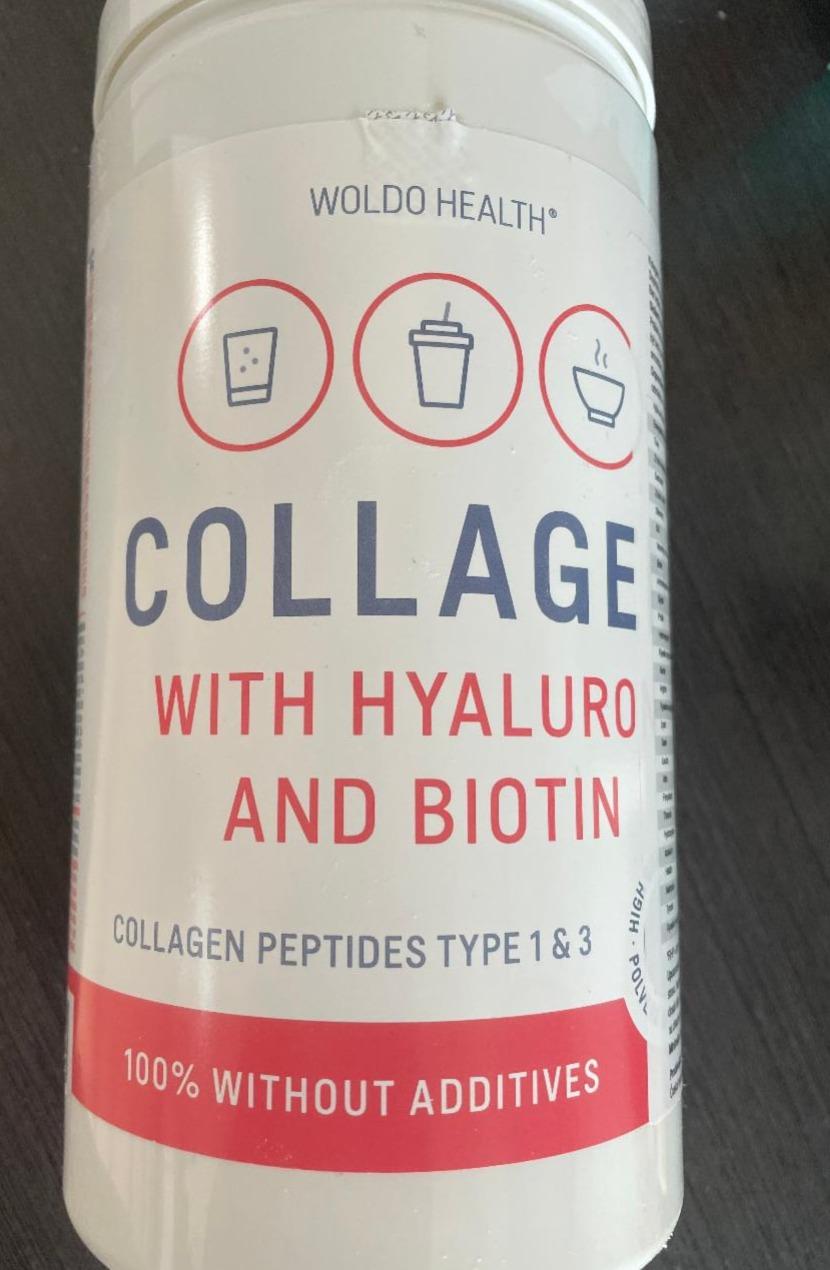 Fotografie - Collage with hyaluro and biotin Woldo Health