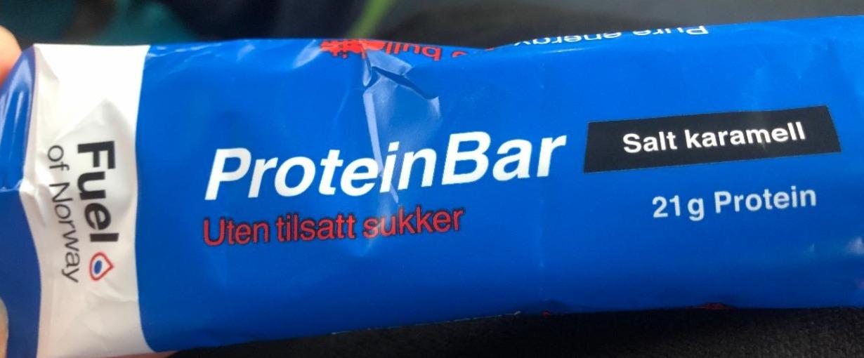 Fotografie - ProteinBar Salt karamell 21g Protein Fuel of Norway