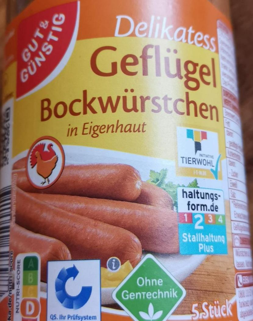 Fotografie - Delikatess Geflügel Bockwürstchen in Eigenhaut Gut&Günstig