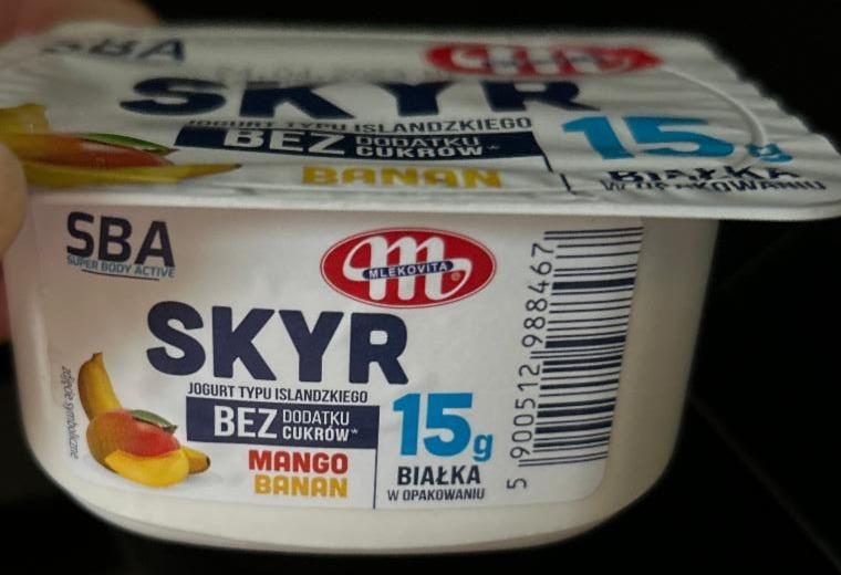 Fotografie - Skyr jogurt typu islandzkiego mango banan Mlekovita