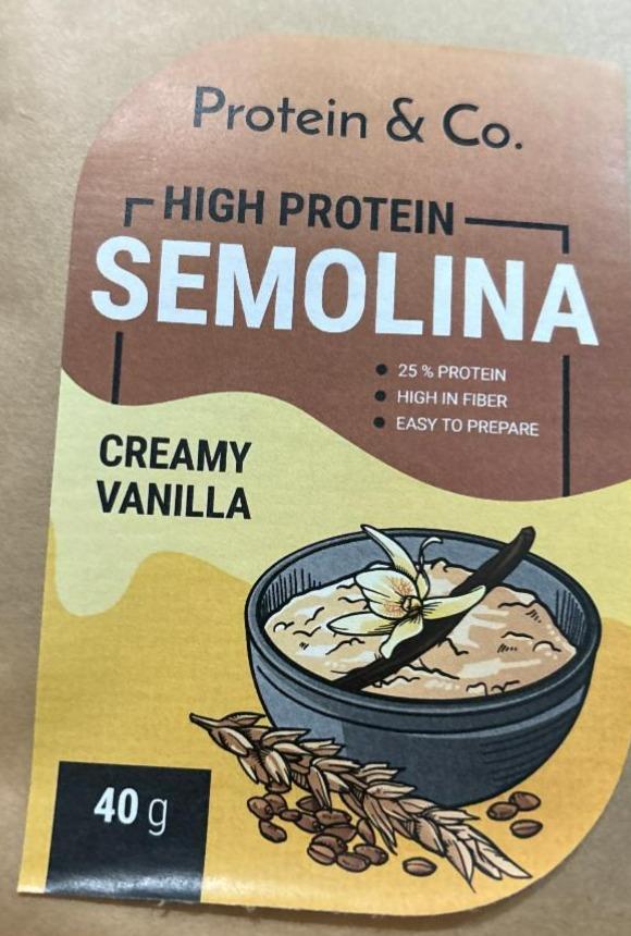 Fotografie - High protein Semolina Creamy Vanilla Protein & Co.