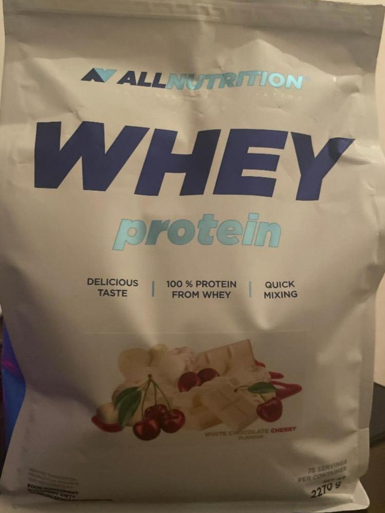 Fotografie - WHEY protein white chocolate cherry Allnutrition