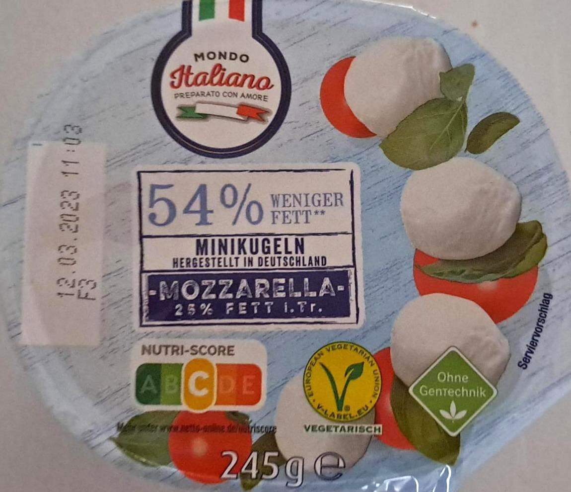 Fotografie - Mozzarella minikugeln 54% weniger fett Mondo Italiano