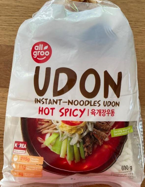 Fotografie - Udon instant noodles Hot Spicy AllGroo