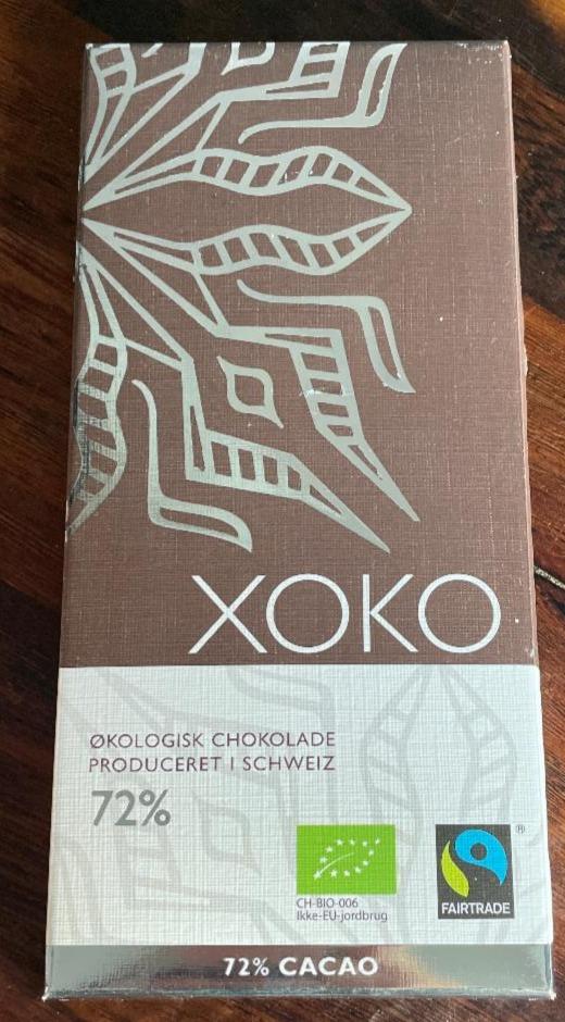 Fotografie - Økologisk Chokolade Xoko 72% cacao Rema1000