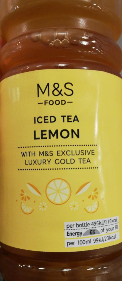 Fotografie - Iced tea lemon Marks & Spencer