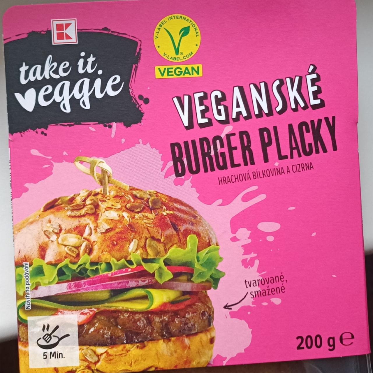 Fotografie - Veganské burger placky K-take it veggie