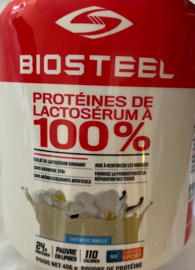 Fotografie - Protéines de lectosérum a 100% Saveur de Vanille Biosteel