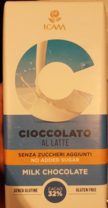 Fotografie - Cioccolato Al Latte Cacao 32% Senza Zuccheri Icam