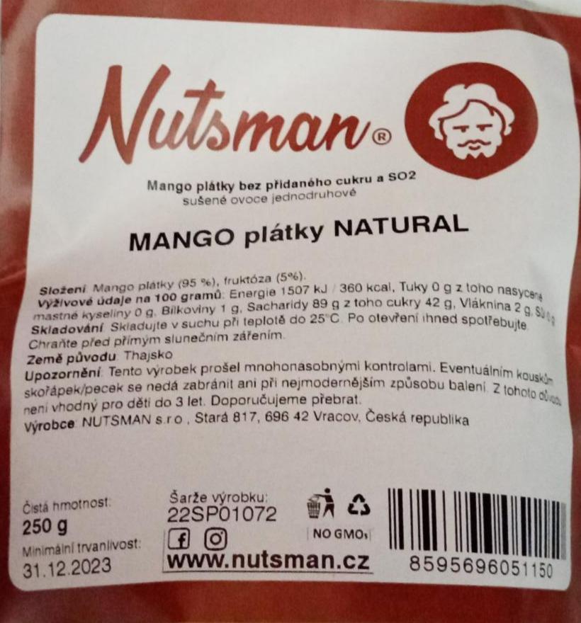Fotografie - Mango plátky natural Nutsman