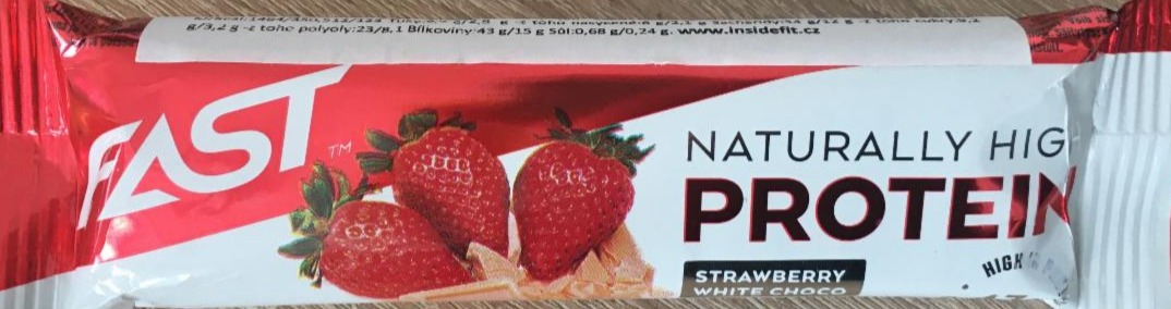 Fotografie - Naturally high protein Strawberry White choco Fast