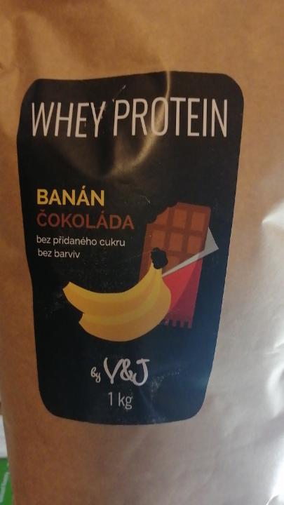 Fotografie - Whey protein 80 banán čokoláda V&J fitness 