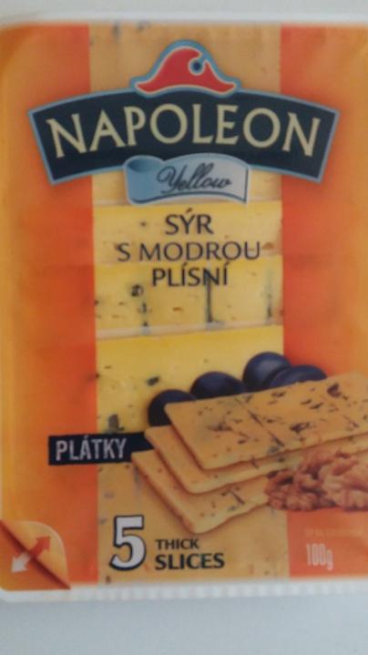 Fotografie - Yellow sýr s modrou plísní plátky - Napoleon