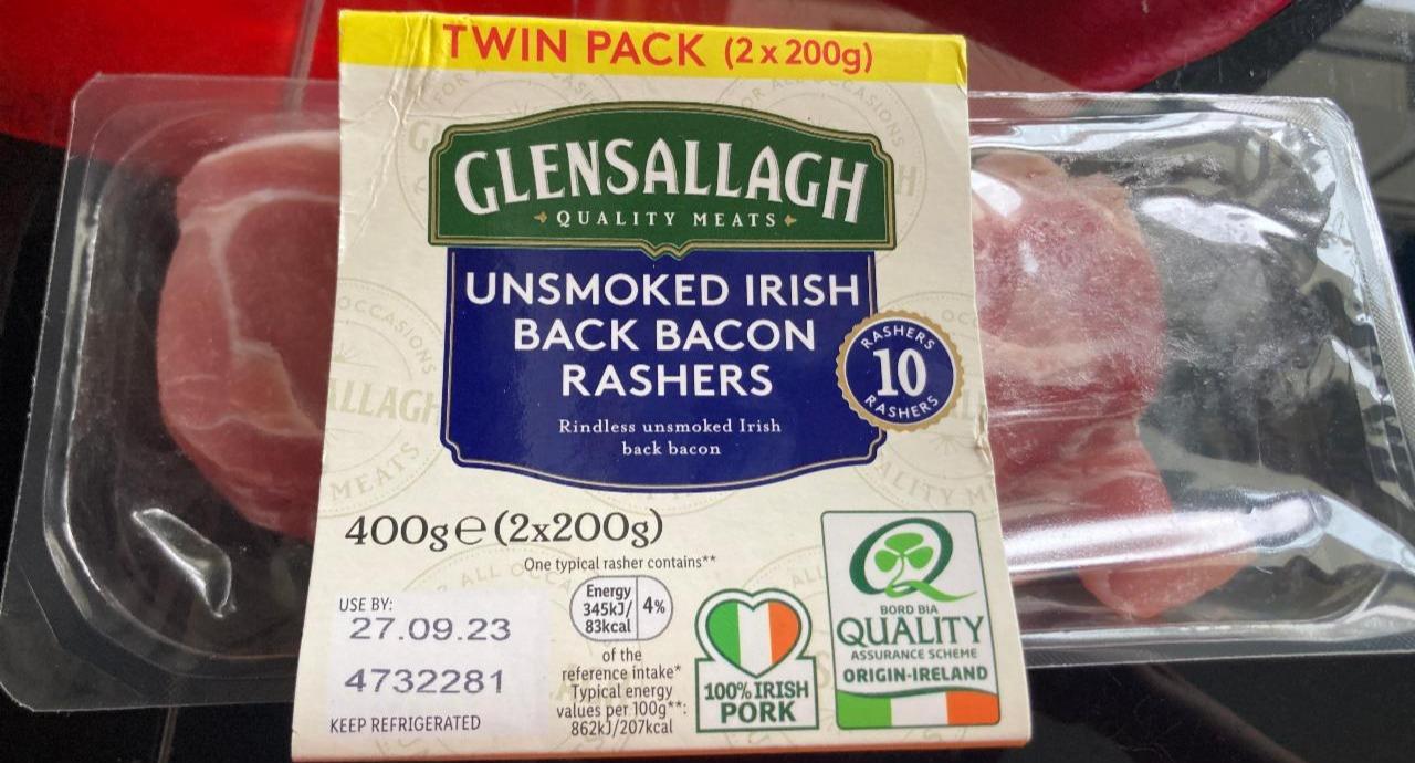 Fotografie - Unsmoked irish back bacon rashers