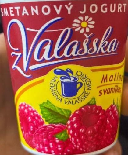 Fotografie - Smetanový jogurt z Valašska Malina s vanilkou Mlékárna Valašské Meziříčí