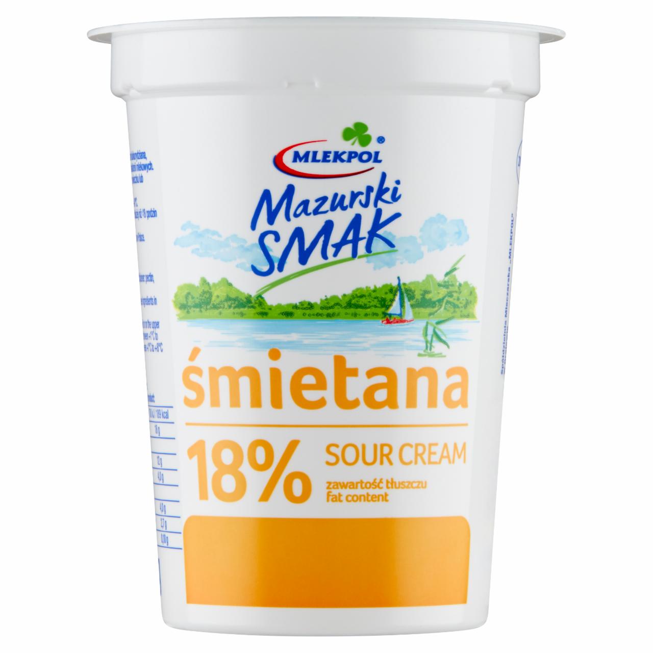 Fotografie - Śmietana Sour Cream Mazurski Smak 18% Mlekpol