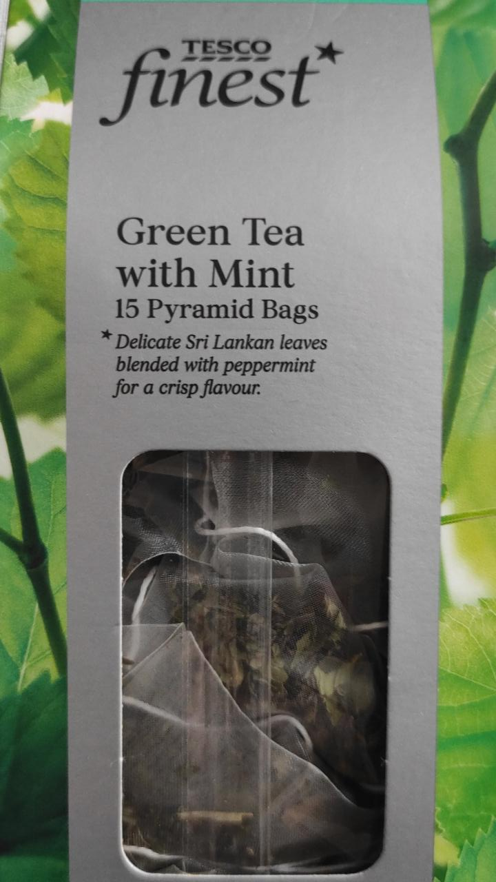 Fotografie - zelený čaj ochucený mátou Tesco finest