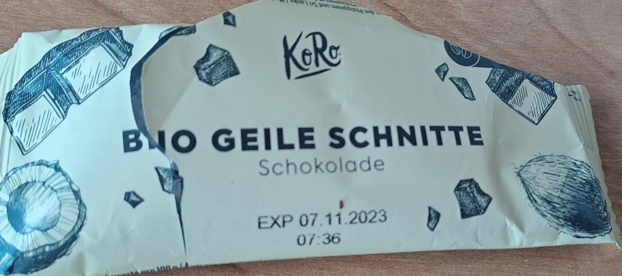 Fotografie - Bio Geile Schnitte schokolade KoRo
