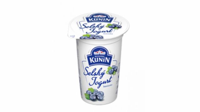 Fotografie - jogurt selský borůvka Kunín
