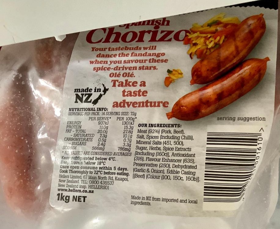 Fotografie - Spanish Chorizo NZ