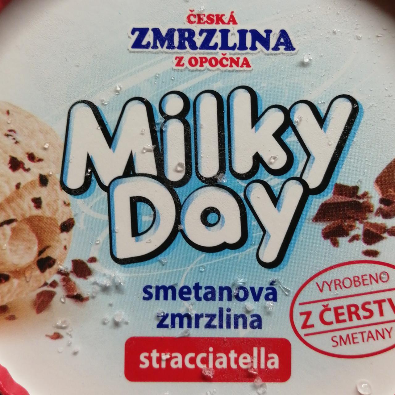 Fotografie - Milky Day smetanová zmrzlina stracciatella Bohemilk