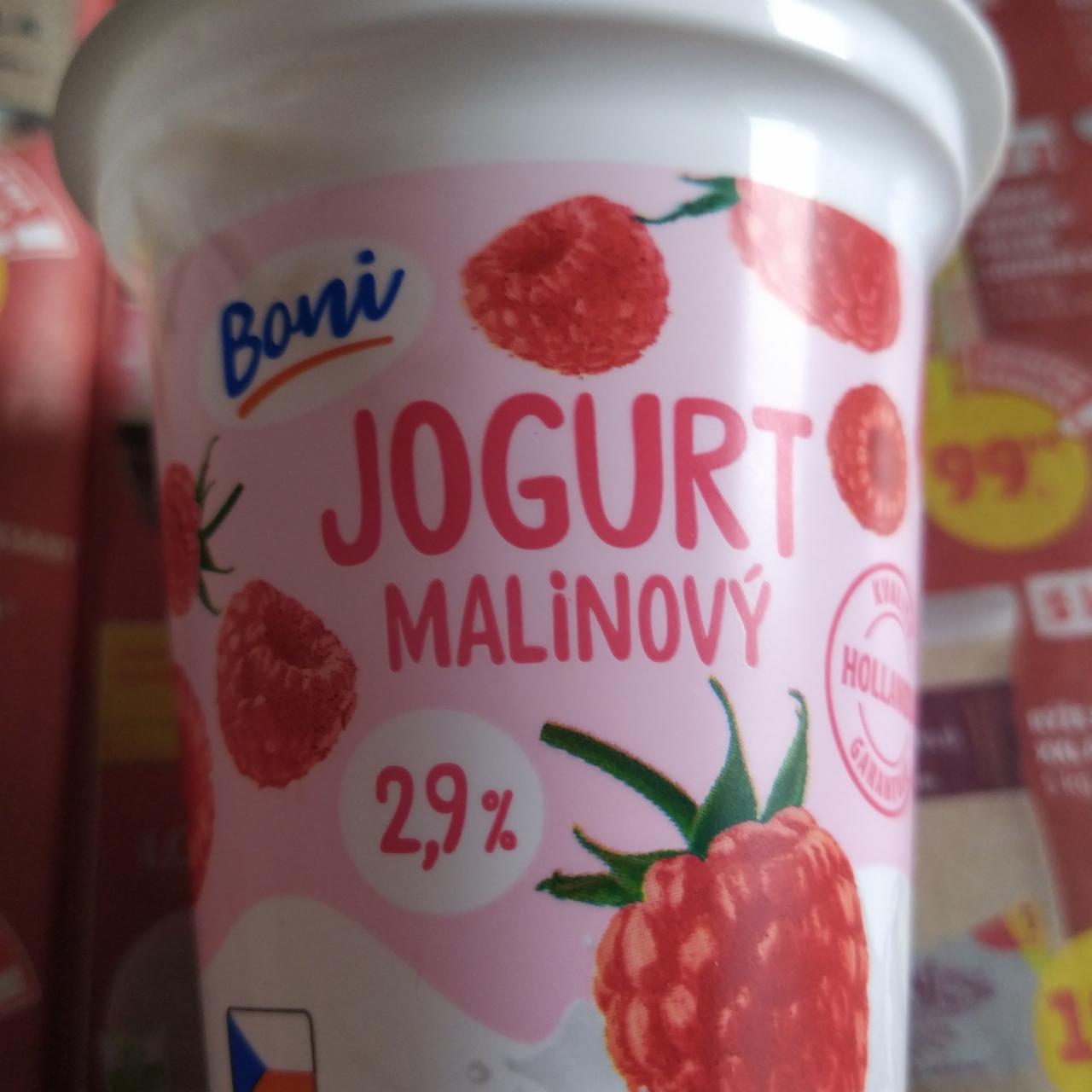 Fotografie - Jogurt malinový 2,9% Boni