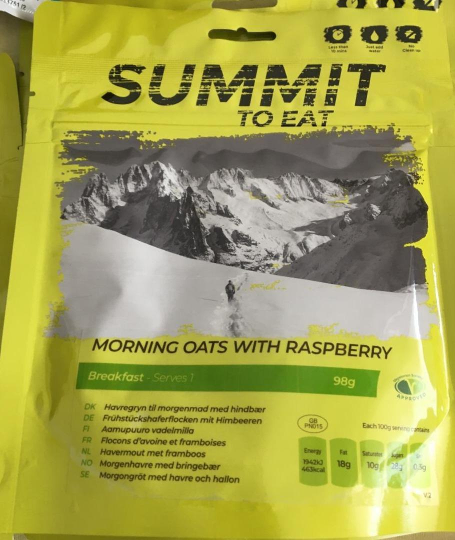 Fotografie - Morning Oats With Raspberry Summit to Eat