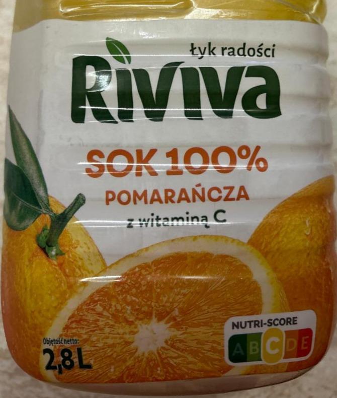 Fotografie - Sok 100% Pomarańcza z witaminą C Riviva
