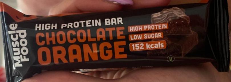 Fotografie - High Protein Bar Chocolate Orange MuscleFood
