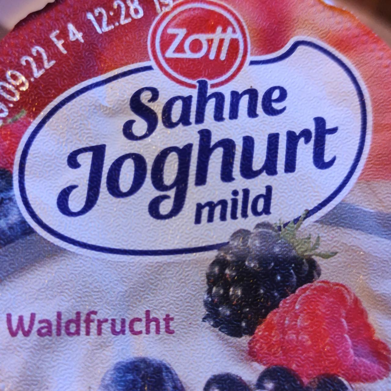 Fotografie - Zott Sahne Joghurt mild Waldfrucht