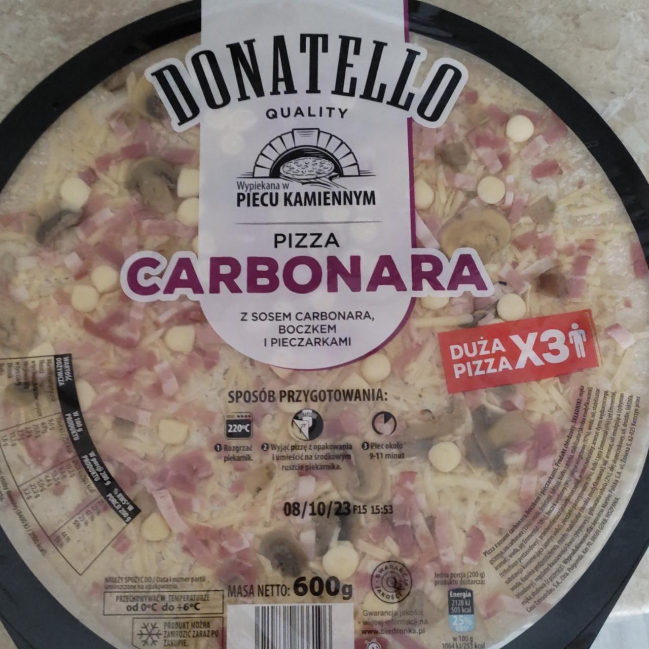 Fotografie - pizza carbonara DONATELLO