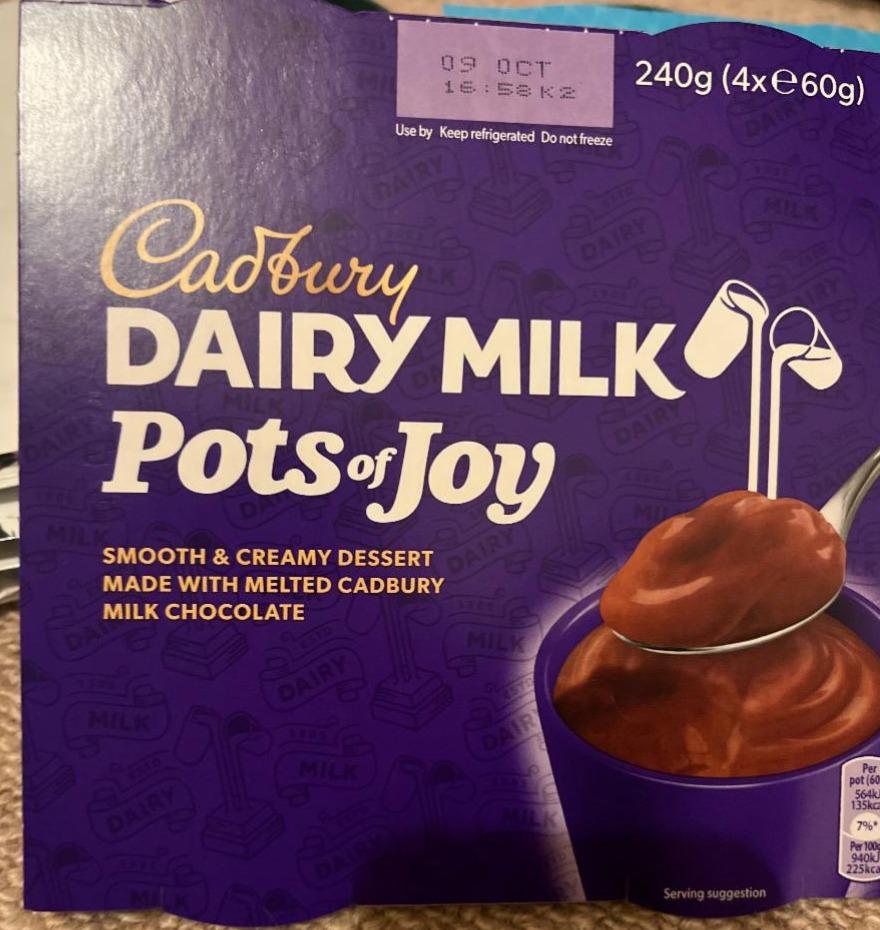Fotografie - Dairy Milk Pots of Joy Milk Chocolate Dessert Cadbury