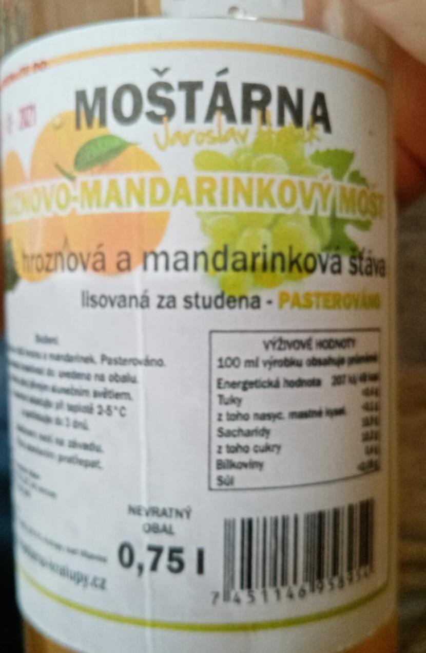 Fotografie - Hroznovo-mandarinkový mošt Moštárna Jaroslav Hašek 