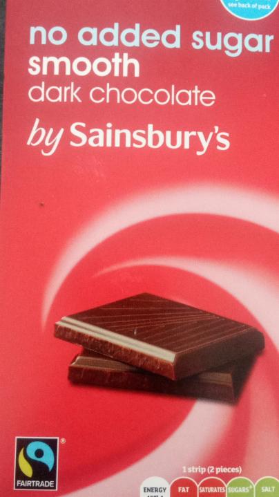 Fotografie - dark chocolate no added sugar Sainsbury's