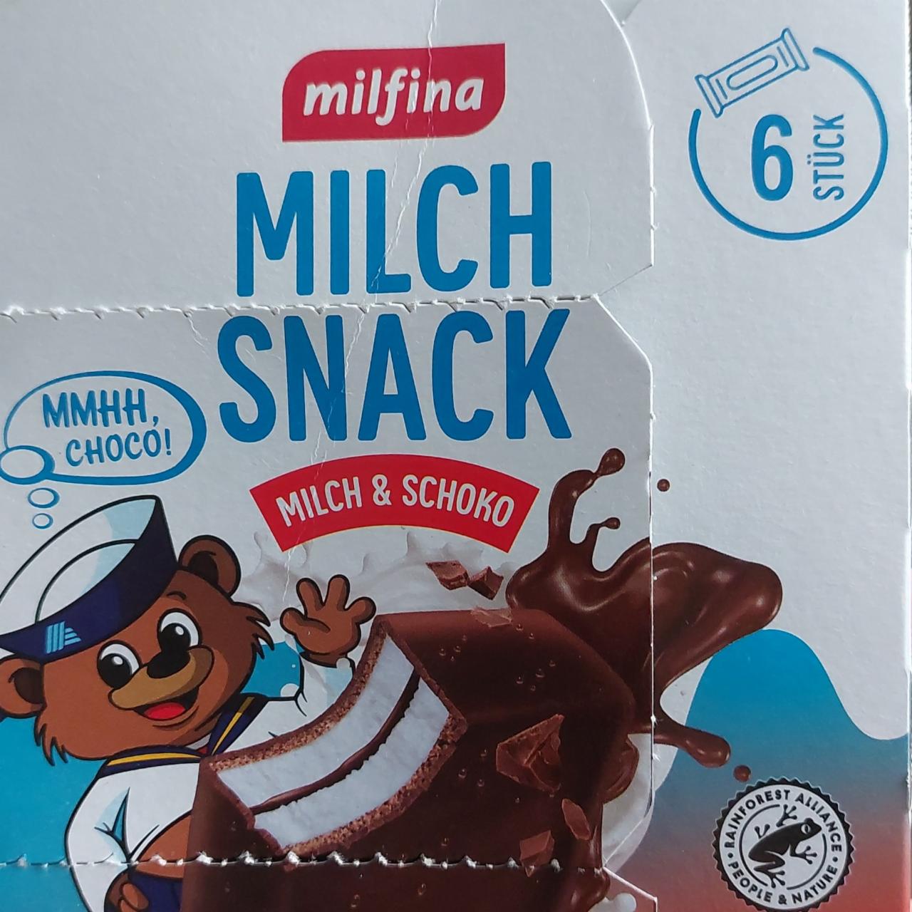 Fotografie - Milch Snack Milch & Schoko Milfina