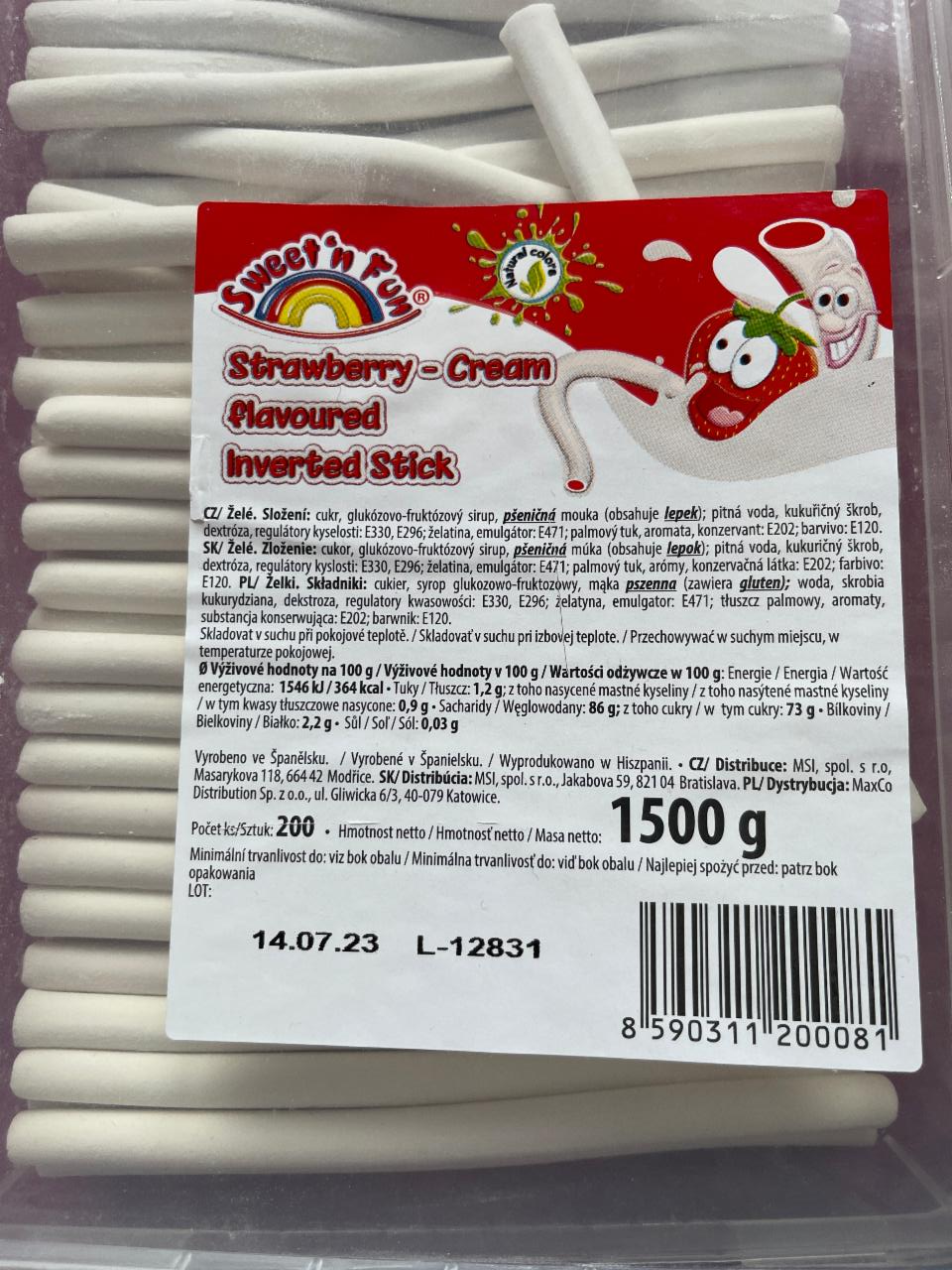 Fotografie - Strawberry.Cream flavoured Inverted Stick Sweetn Fun