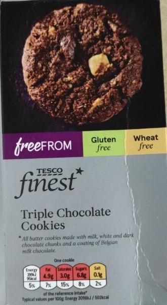 Fotografie - Tesco finest triple chocolate cookie 4 pack