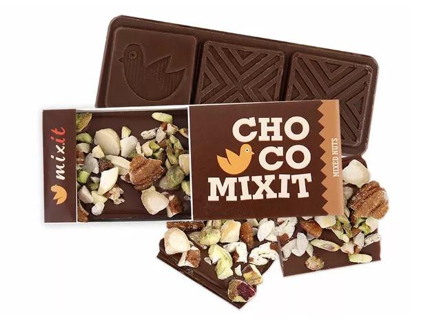 Fotografie - Mini Čokoláda: Mléčná s ořechy Choco Mixit