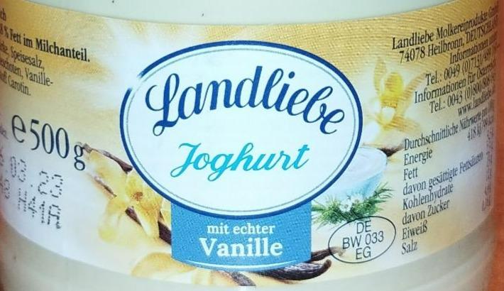 Fotografie - Joghurt mit echter Vanille Landliebe