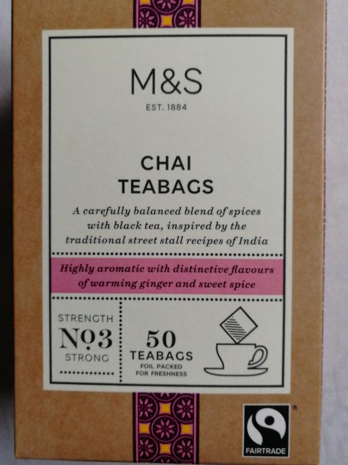 Fotografie - Chai Teabags M&S