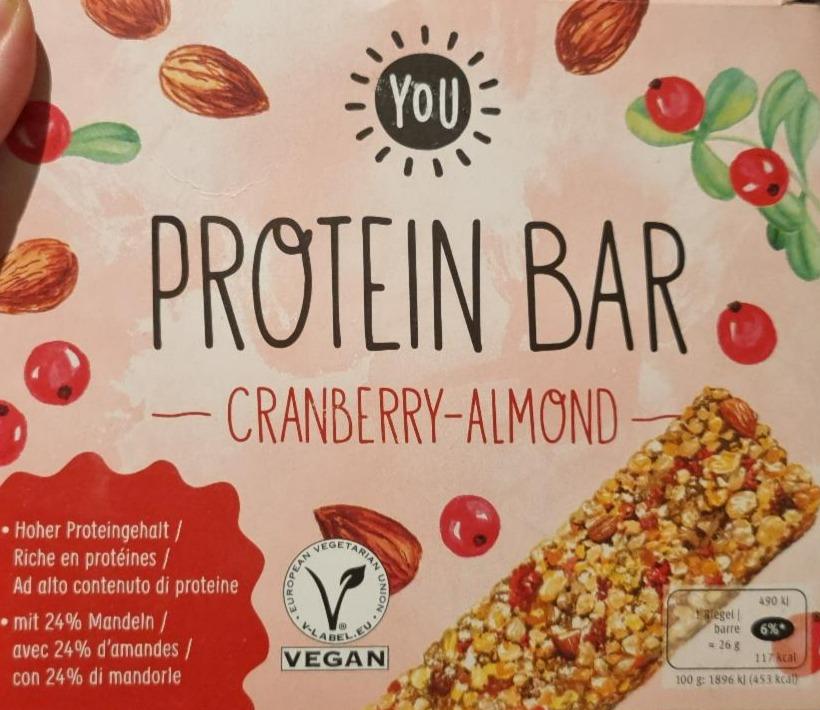 Fotografie - Protein bar cranberry almond YOU