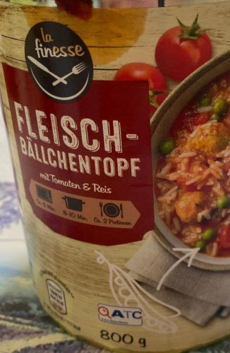 Fotografie - Fleisch Bällchentopf mit Tomaten & Reis La Finesse