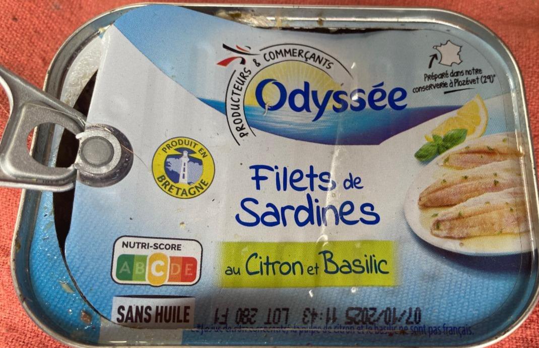 Fotografie - filetes de sardines Odyssée