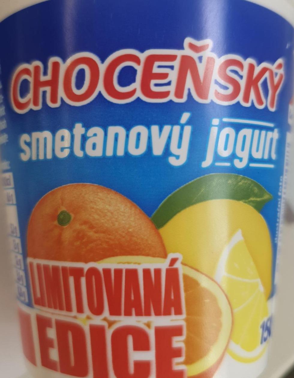 Fotografie - Choceňský smetanový jogurt pomeranč citron Choceňská mlékárna