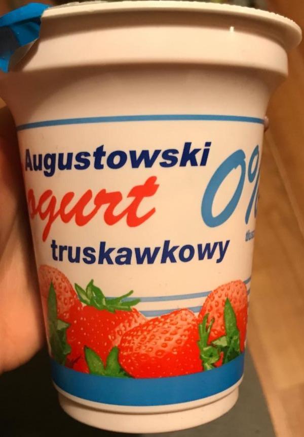 Fotografie - Augustowski Jogurt 0% truskawkowy Mlekpol