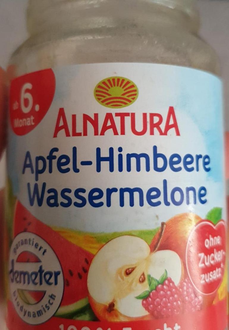 Fotografie - Apfel-Himbeere-Wassermelone Alnatura